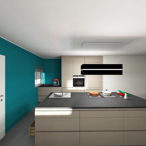 Küche mit großem Mittelblock.pexpo