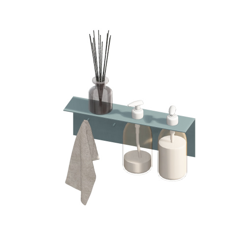 Badezimmerablage mit Deko.pos