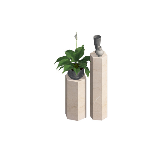 Dekogruppe Säulen mit Vasen.pos